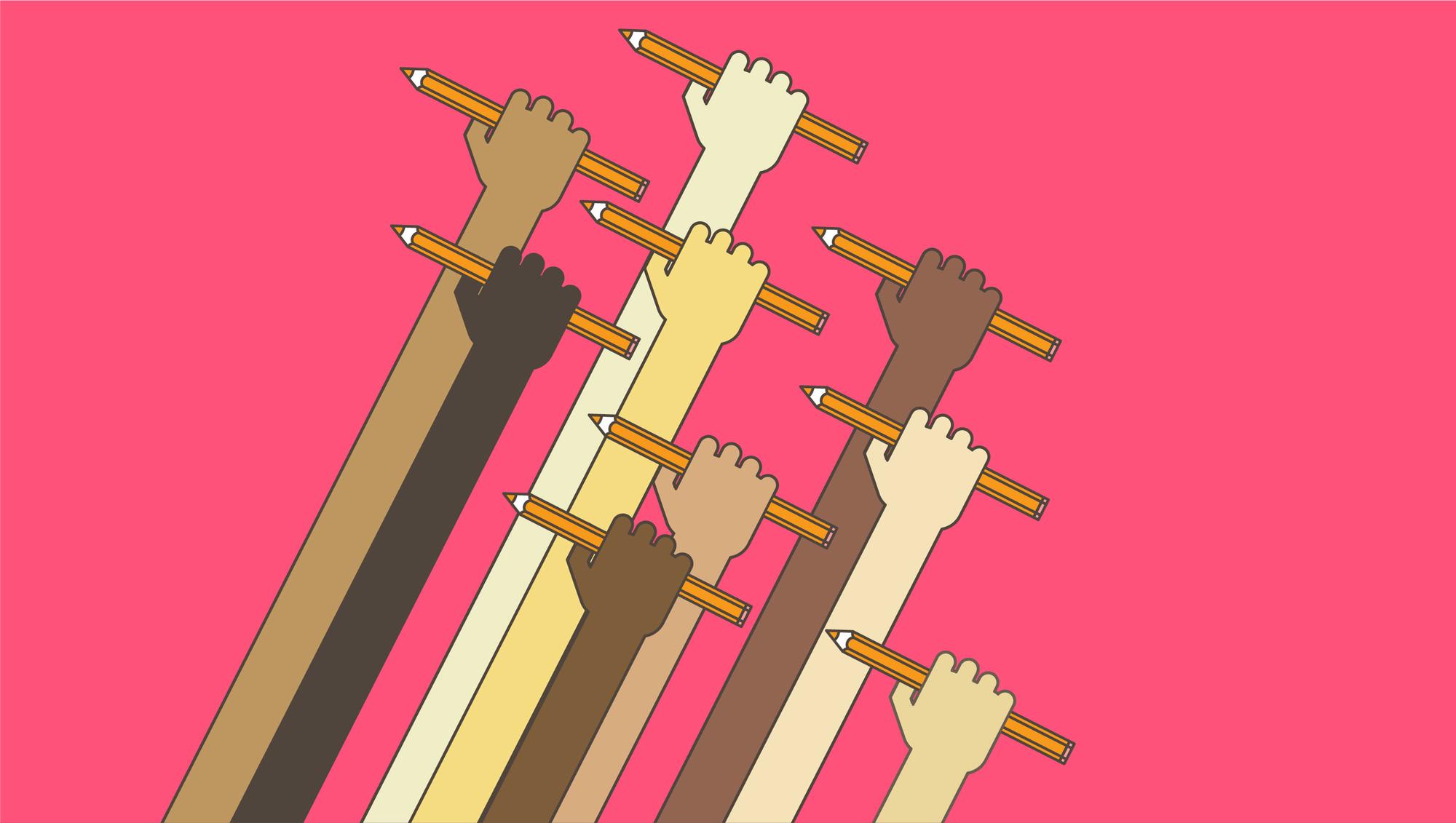 montaje educación protestas